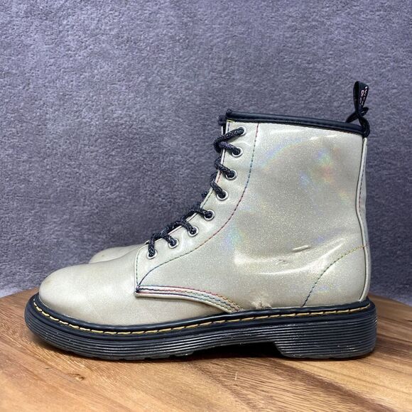 Dr. Doc Martens 1460 Pastel Glitter J Sparkle Rays Boots Kid Size 3 AirWair - Picture 3 of 11